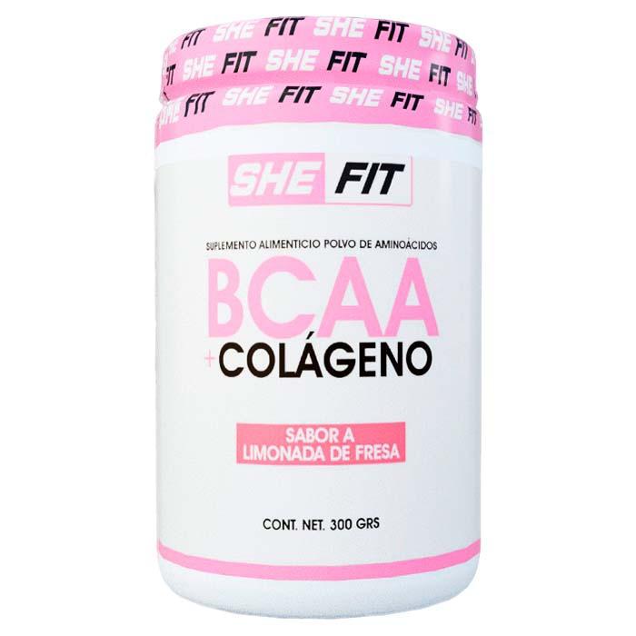 BHP SHE FIT Bcaa + Colageno Limonada de Fresa 30 serv