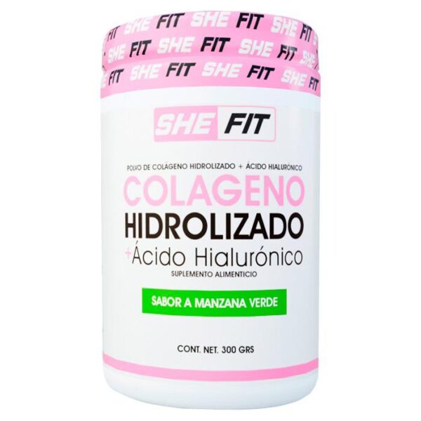 BHP SHE FIT Colágeno + Ácido Hialurónico Manzana Verde 30 serv