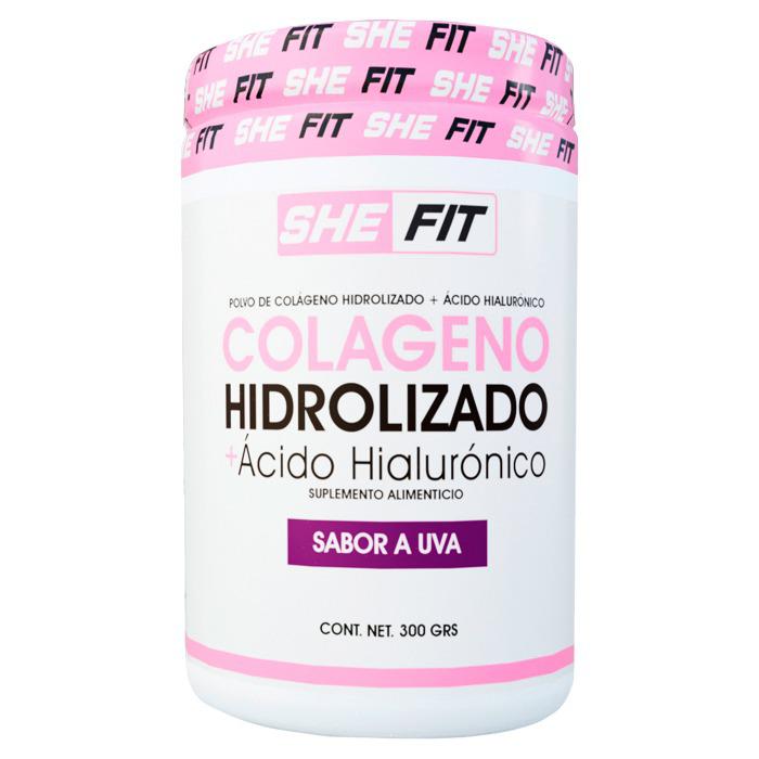 BHP SHE FIT Colágeno + Ácido Hialurónico Uva 30 serv